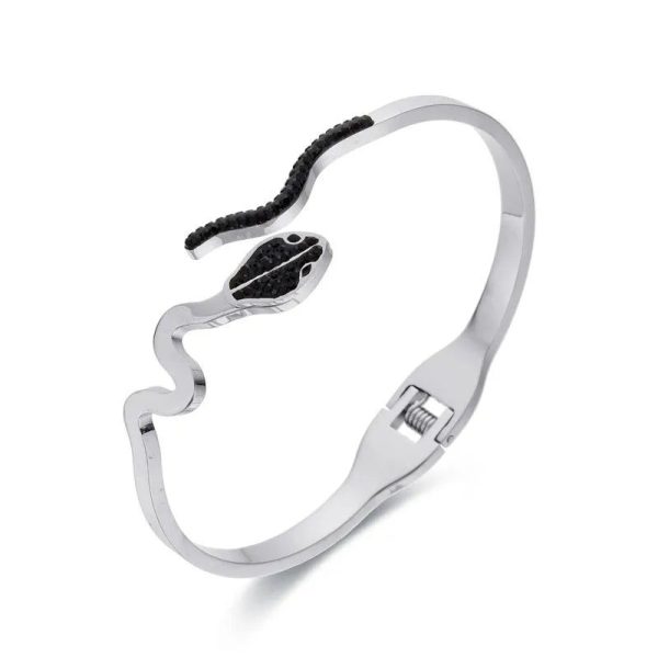 bracelet argenté serpent de minuit