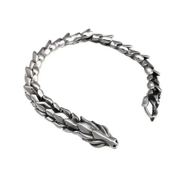 bracelet dragon jormungandr en argent