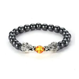 bracelet dragon pierre de lave
