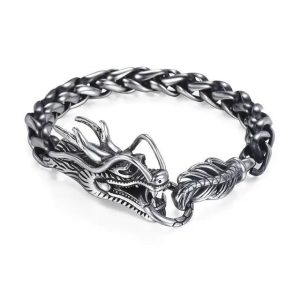 bracelet dragon sacré en acier