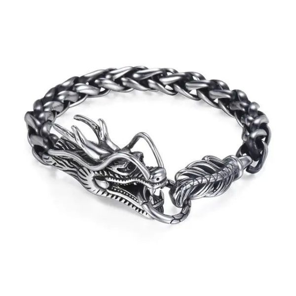 bracelet dragon sacré en acier