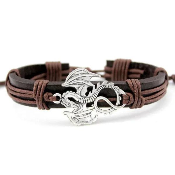 bracelet esprit du dragon en cuir