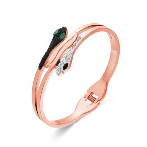 bracelet or rose élégance serpentine