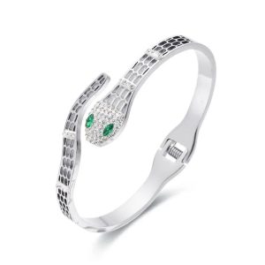 bracelet serpent argenté mystique