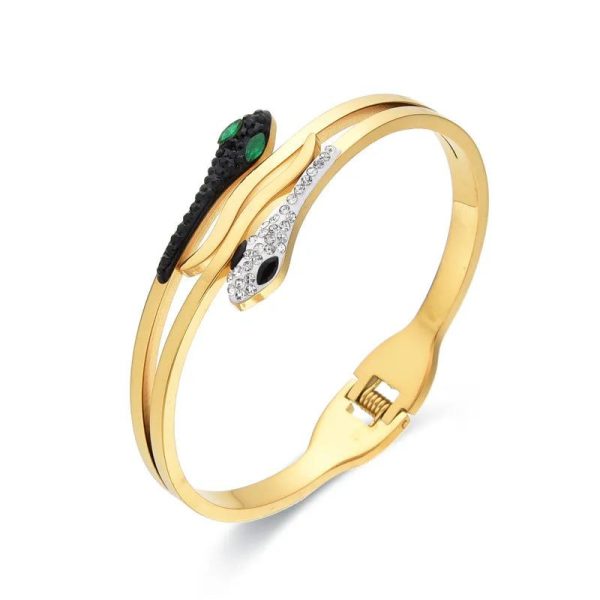 bracelet serpent nordique or