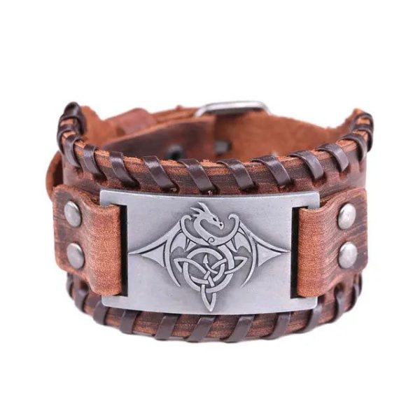 bracelet traditionnel viking en cuir