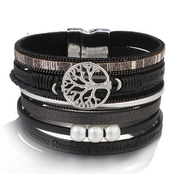 bracelet viking arbre de vie - sagesse d'alfheim