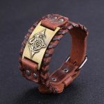 bracelet viking fait de cuir véritable