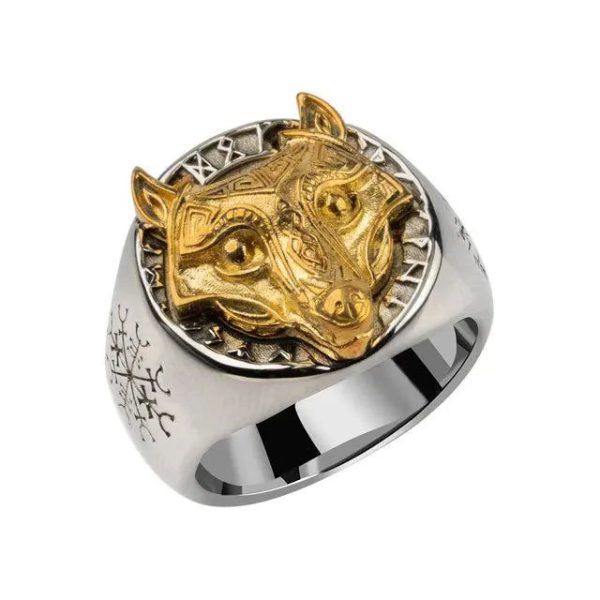 chevalière loup Fenrir runes