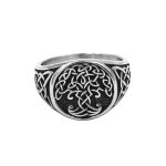 chevalière viking motif arbre de vie