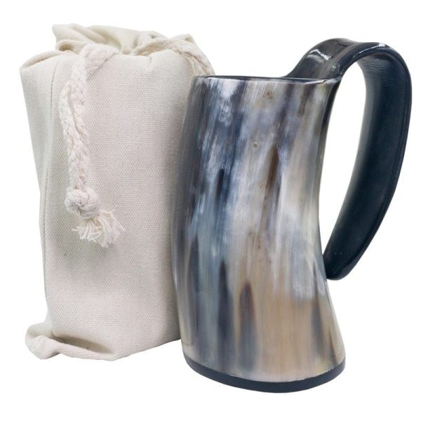 chope à bière en corne de boeuf