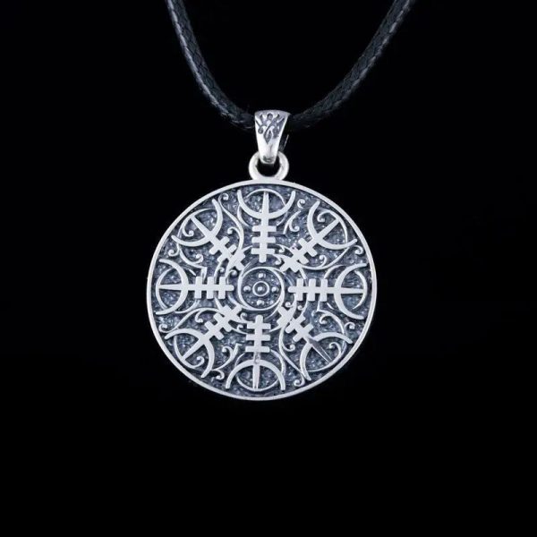 collier Aegishjalmur en argent massif