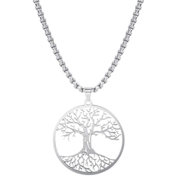 collier arbre de vie couleur argent