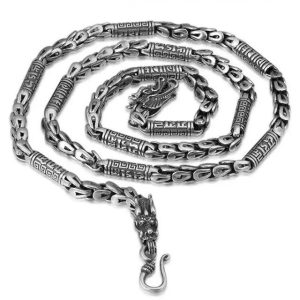 collier de dragon en argent