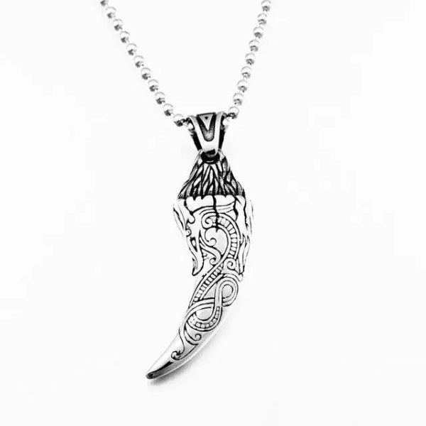collier dent de dragon acier
