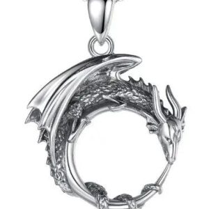 collier dragon celtique en argent