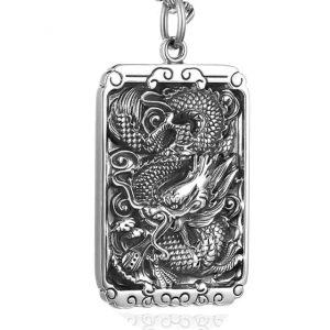 collier dragon en argent