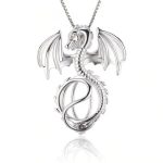 collier dragon pour femme en argent