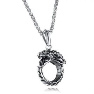 collier dragon viking ouroboros