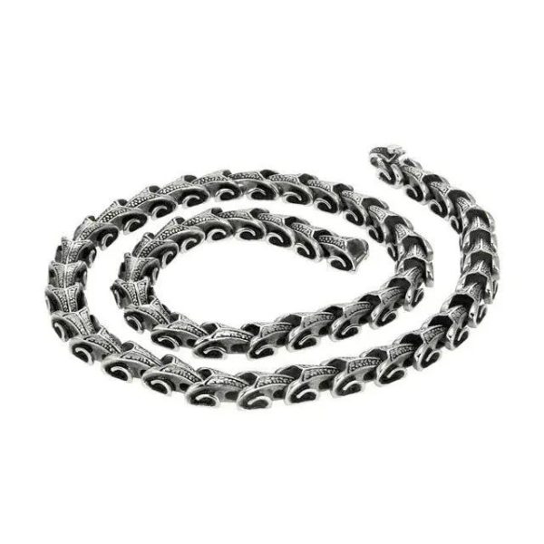 collier écaille de dragon en acier