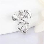 collier en argent motif dragon