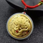 collier en or 24K dragon royal
