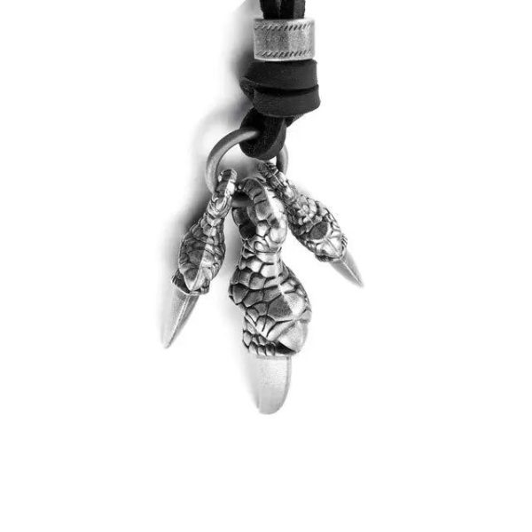 collier griffe de dragon acier