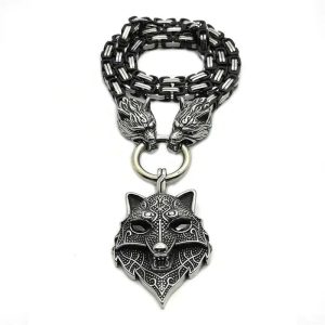 collier loup en argent