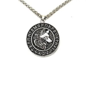 collier loup geri runes