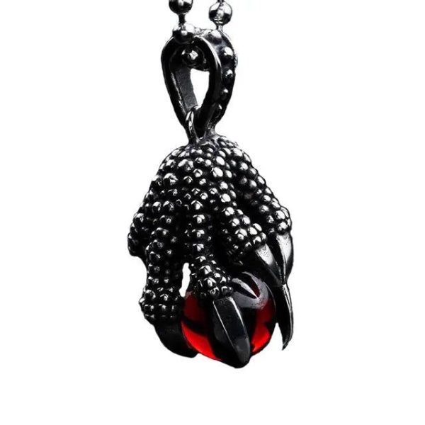 collier oeuf de dragon acier