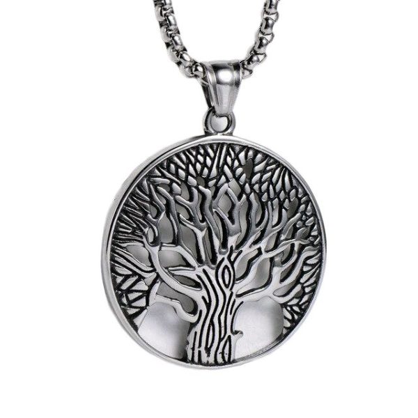 collier viking arbre de vie - lumière d'yggdrasil
