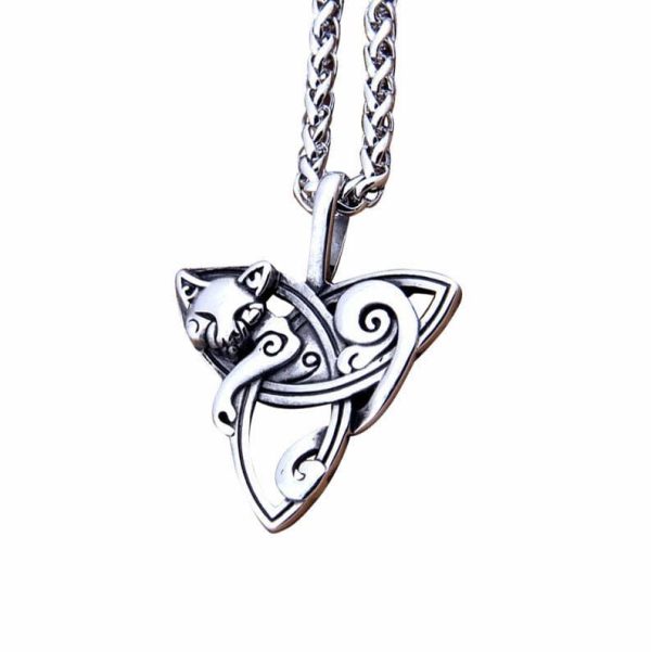 collier viking fenrir triquetra - connexion des essences