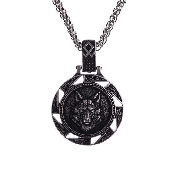 collier viking loup fenrir - écho des légendes
