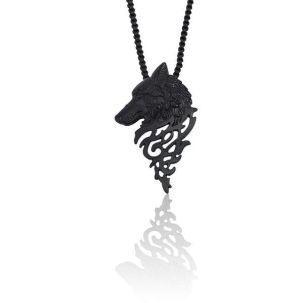 collier viking loup fenrir - esprit sauvage