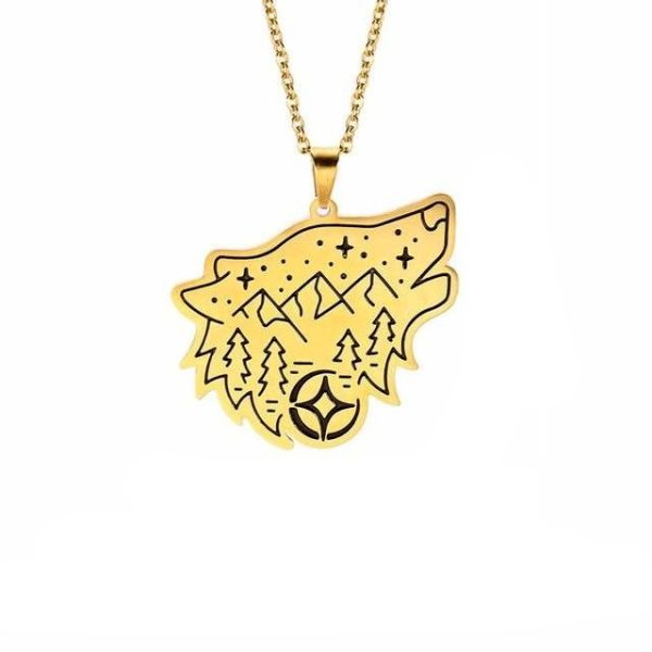 collier viking loup fenrir - héritage du nord