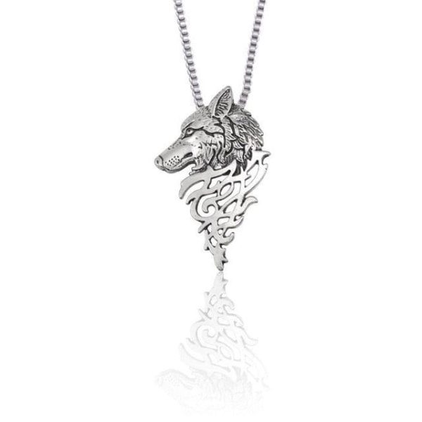 collier viking loup fenrir - puissance de la nature