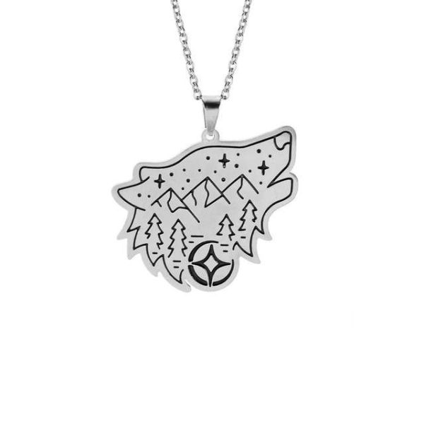 collier viking loup fenrir - puissance indomptée