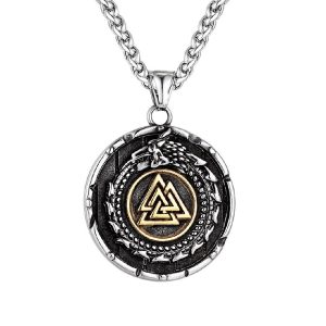 collier viking serpent et valknut