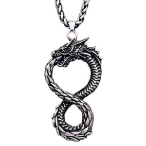 collier viking serpent jormungand - cercle infini