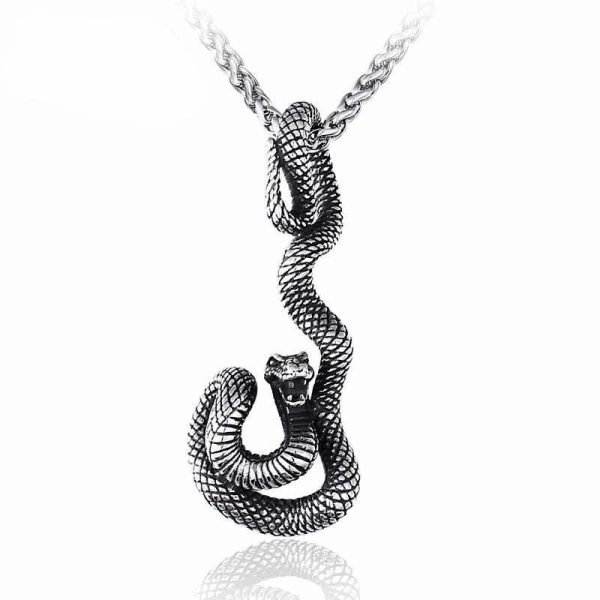 collier viking serpent jormungand - enveloppe du monde
