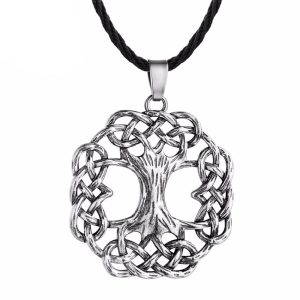 collier viking yggdrasil l'arbre de vie - source de vie