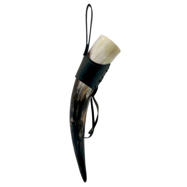 corne à boire viking avec attache ceinture