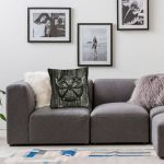 coussin viking décoratif haches de guerre