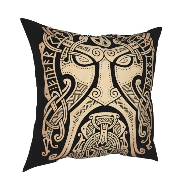 coussin viking masque de Thor