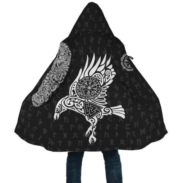 manteau viking corbeau munin