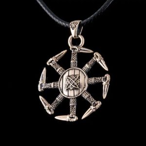 pendentif soleil noir en bronze massif
