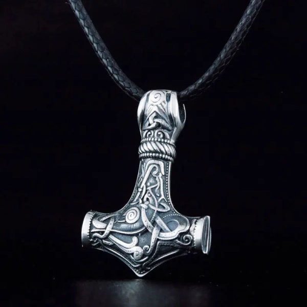 pendentif viking marteau de thor en argent sterling