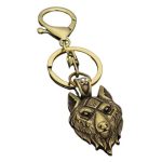 porte-clé en métal loup Fenrir