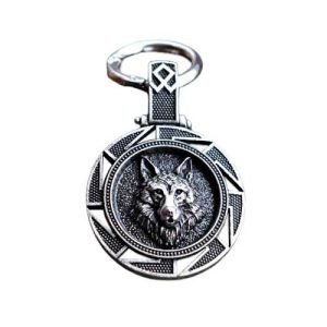 porte-clé viking loup tribal