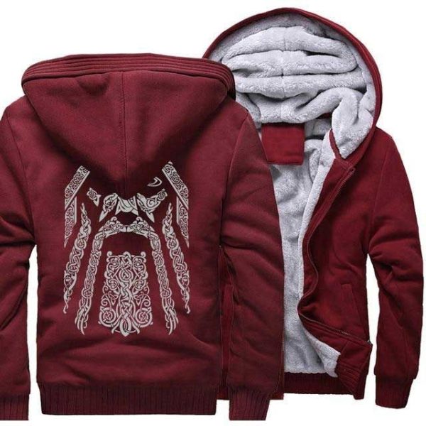 pull en laine viking - rouge